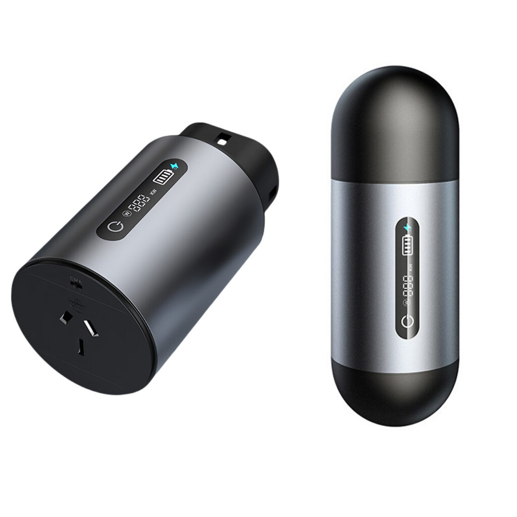 ‌Plug and Play: Simply connect to your EV's Type 2 charging port to access 3.5kW of clean AC power for appliances, tools, and electronics.Dual Standard Compatibility: Available in NEMA (US/CA) and Schuko (EU) socket versions to match regional power needs.
Intelligent Protection System: Equipped with CPU-PRO chip for over-voltage, over-current, over-heat, and short-circuit protection to safeguard both your EV and connected devices.
Clear Digital Display: Real-time monitoring of power output, voltage, and current via an intuitive touchscreen for easy operation.
Premium Build: Flame-retardant PC, aluminum alloy shell, and pure copper components ensure durability and safety in outdoor environments.
Portable Design: Compact, lightweight body fits easily in a car trunk or backpack, ideal for camping, road trips, and emergency backup power.